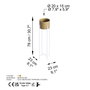 Aberto Design Maceta Decorativa GED-025-C Blanco y Dorado